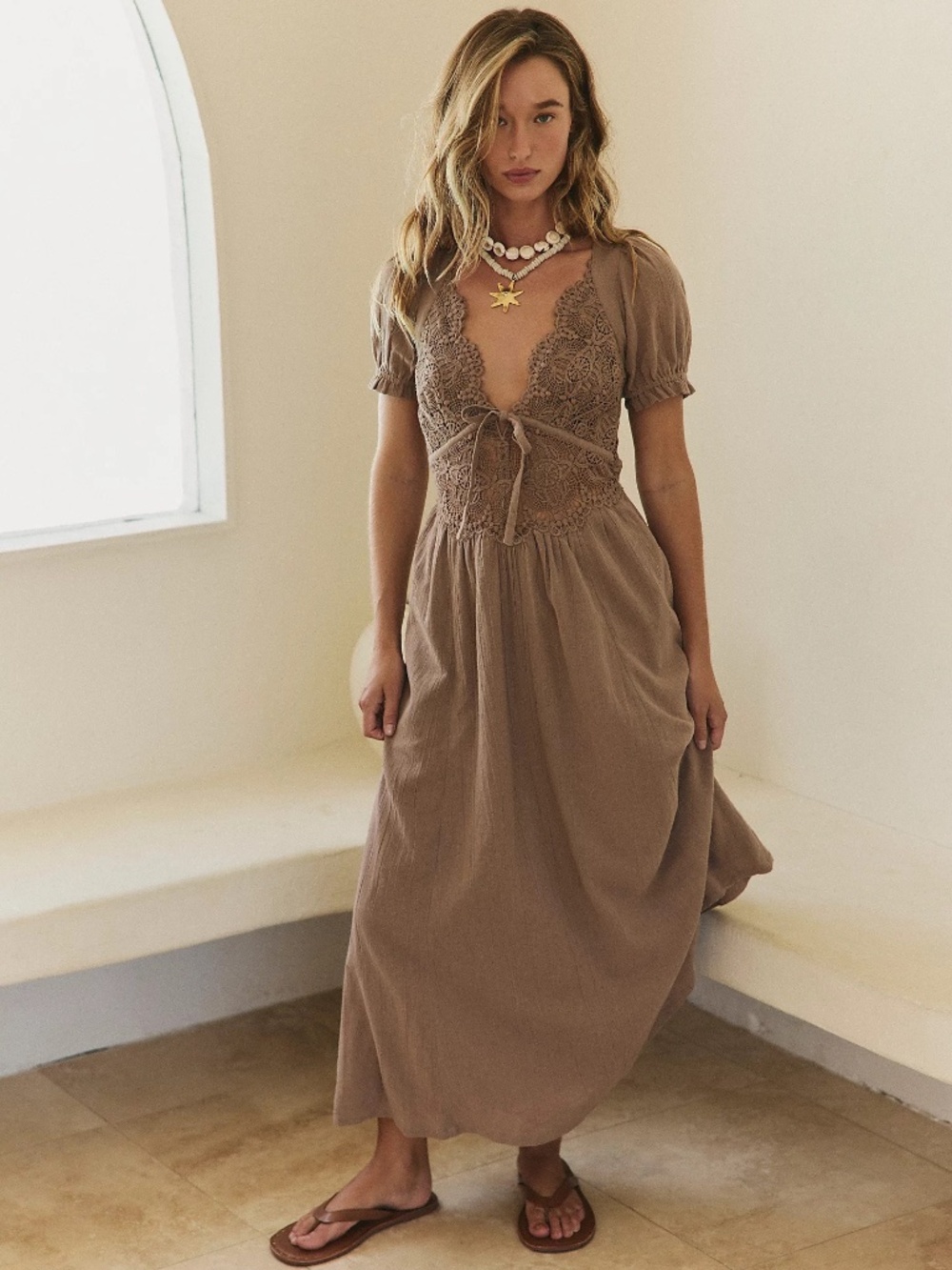 Free People All You Need Is Lace Midi Dress - Small